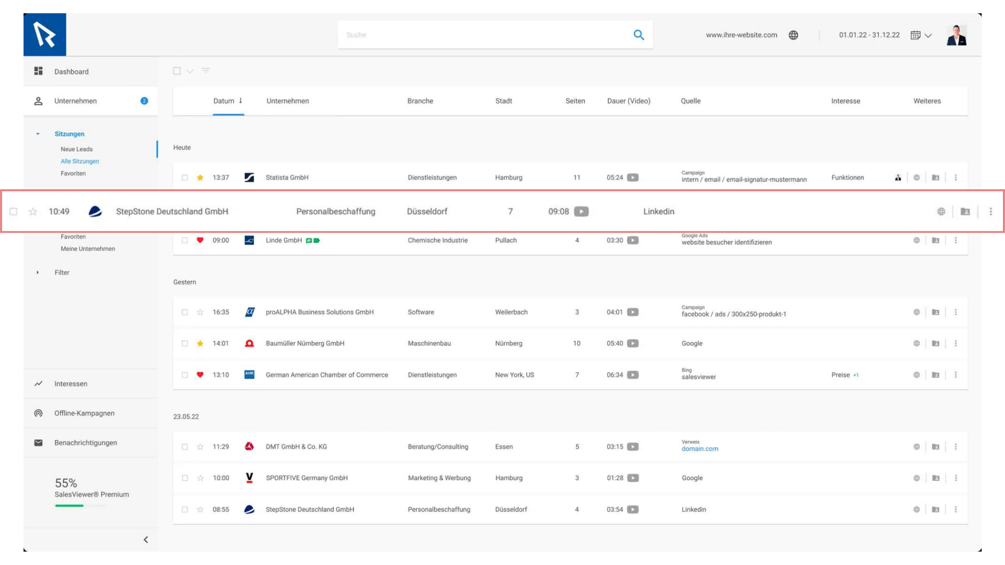 Übersicht-Profile-SalesViewer